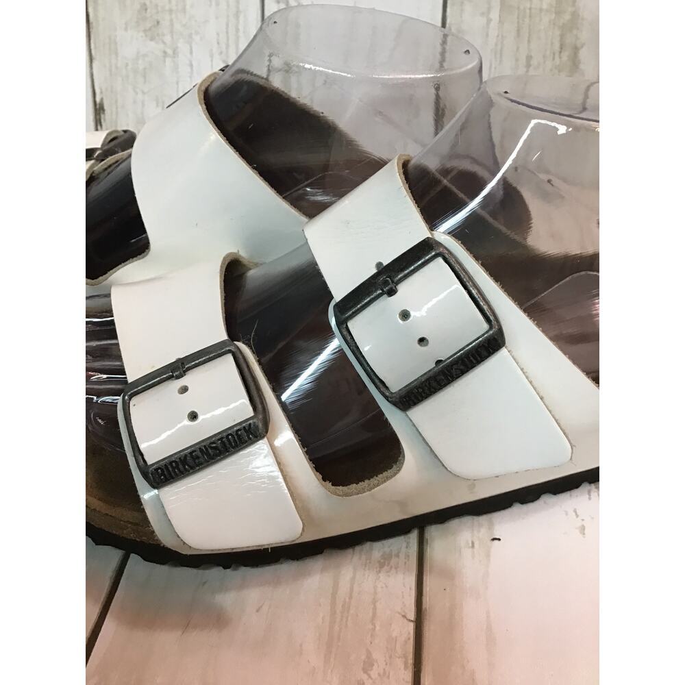 Birkenstock Leather Arizona Grip White size women 8.5